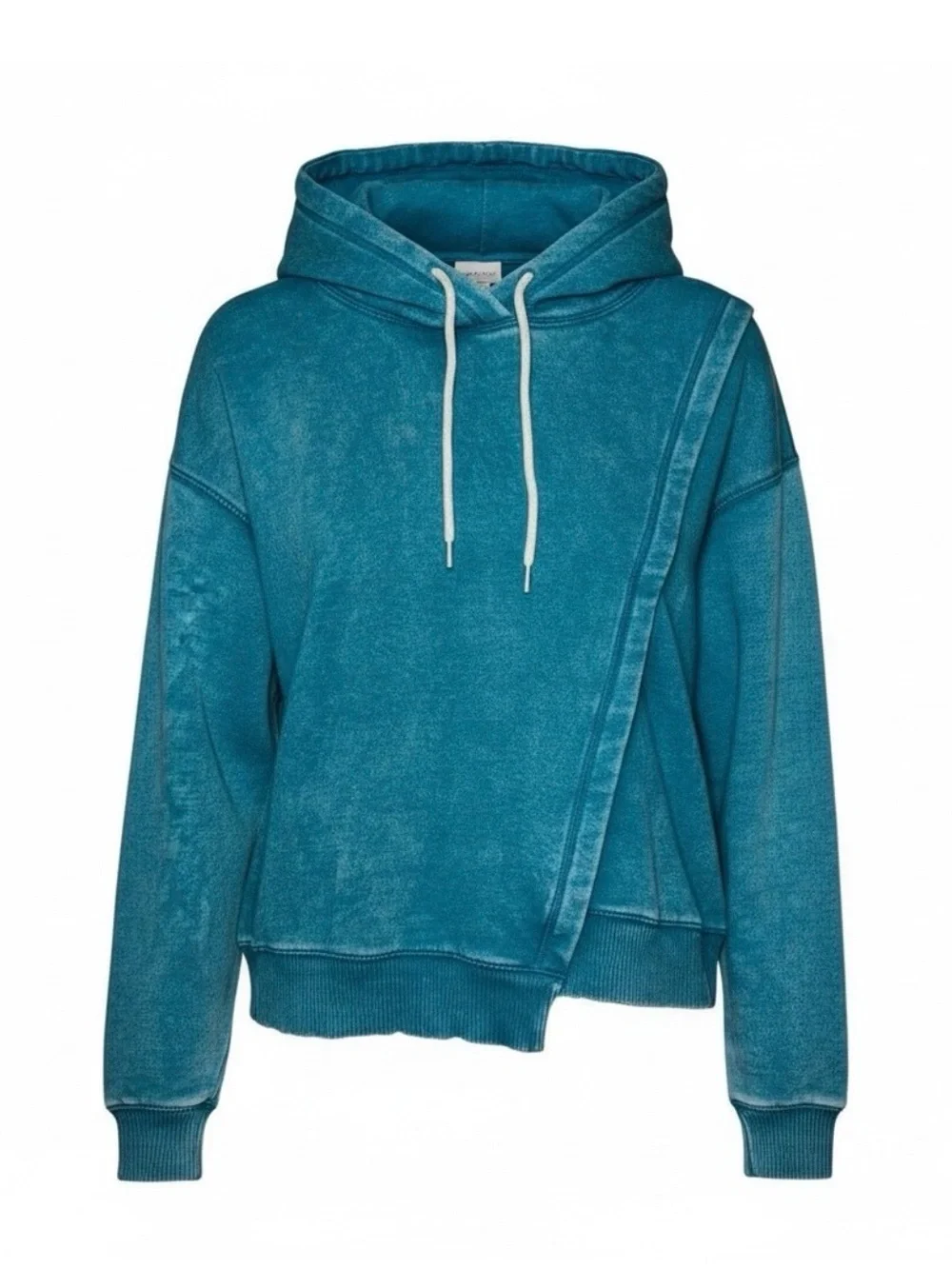 Zenana Acid Wash Hoodie Palazzo Pants Matching Set Teal Medium EUC